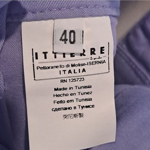 Fiorucci Lavender Overall Shorts with Adjustable Straps NWT Size 6US/ 40… - Picture 5 of 11